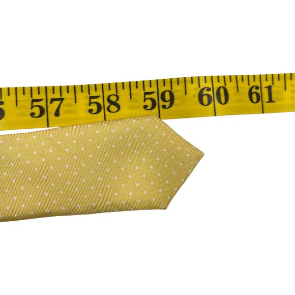 Tommy Hilfiger Silk Tie Yellow Blue Fish Print Vintage 90's - Picture 6 of 6